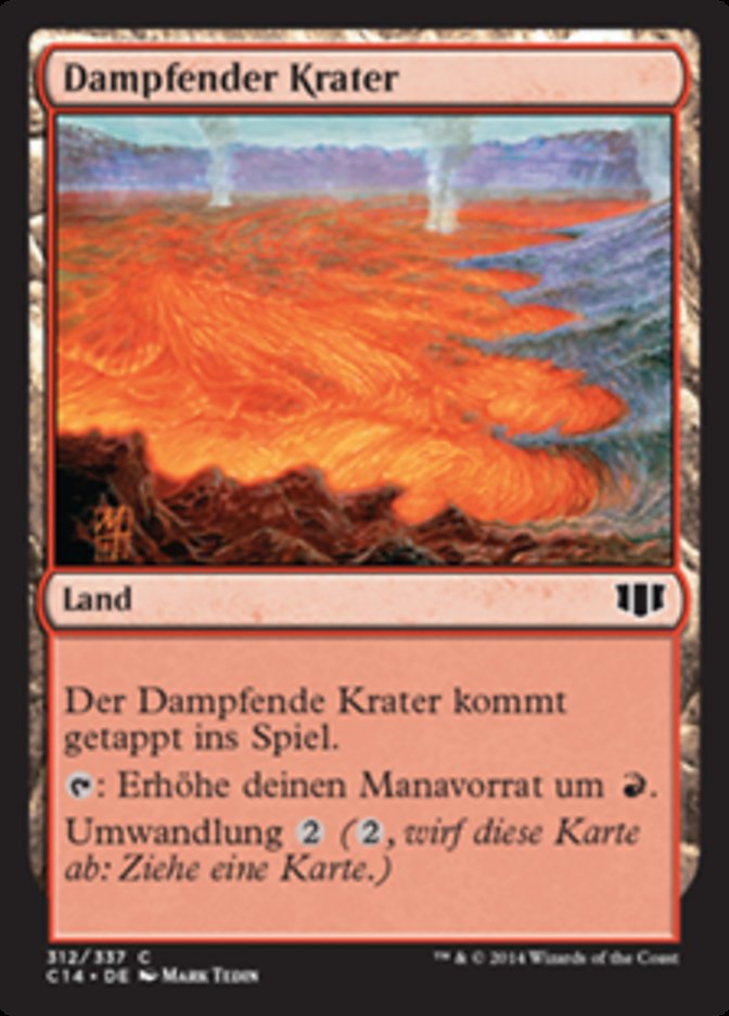 Dampfender Krater