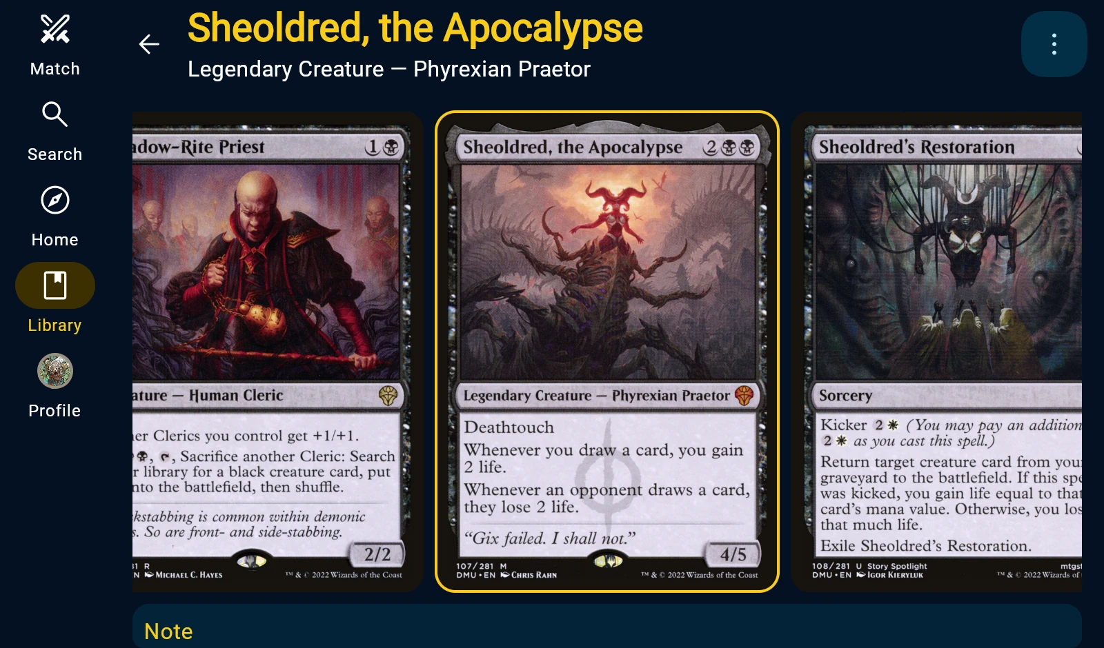 Card details