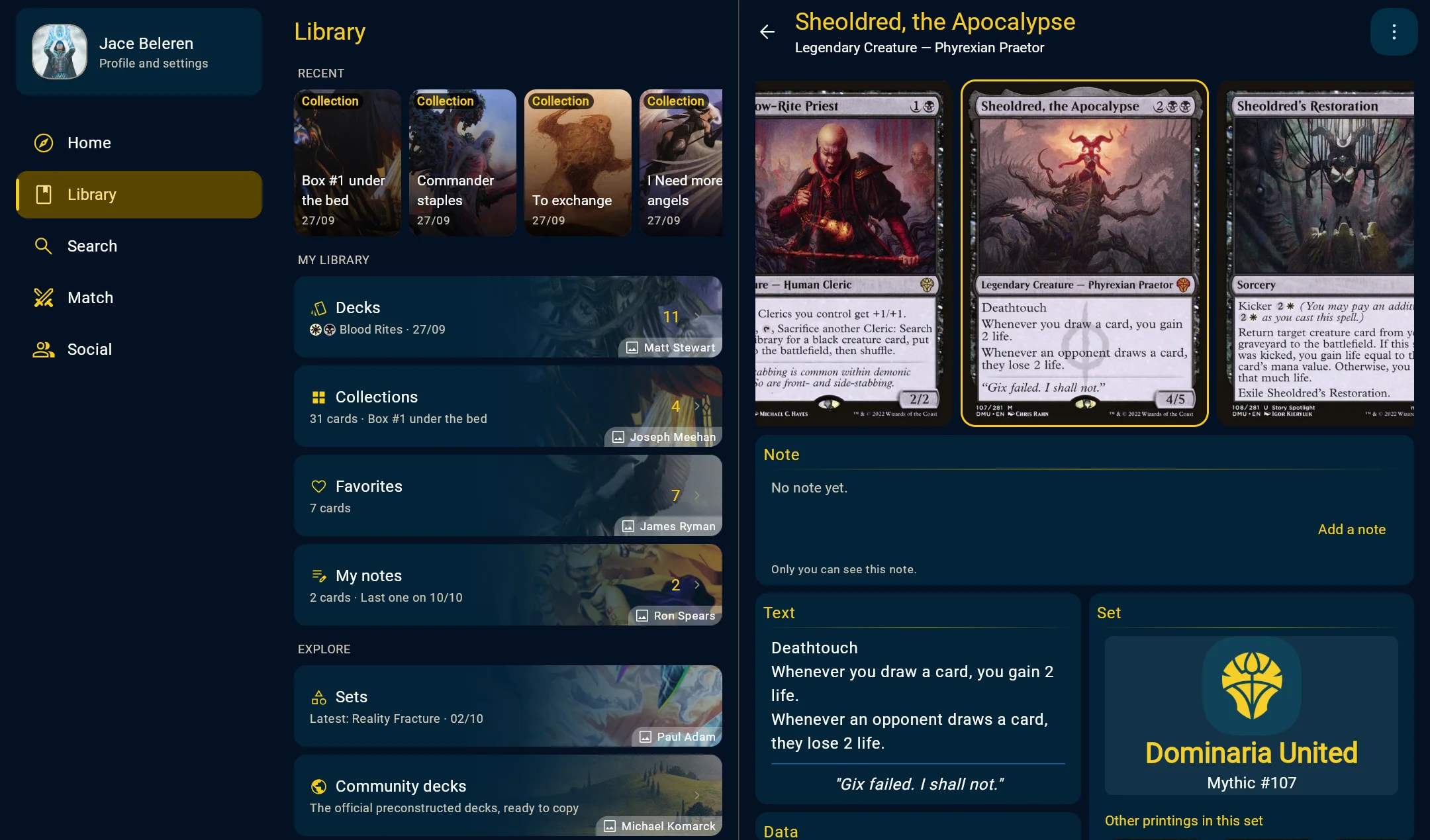 Card details