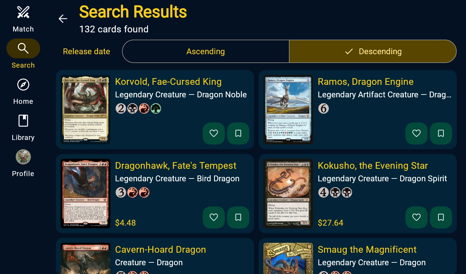 Search results