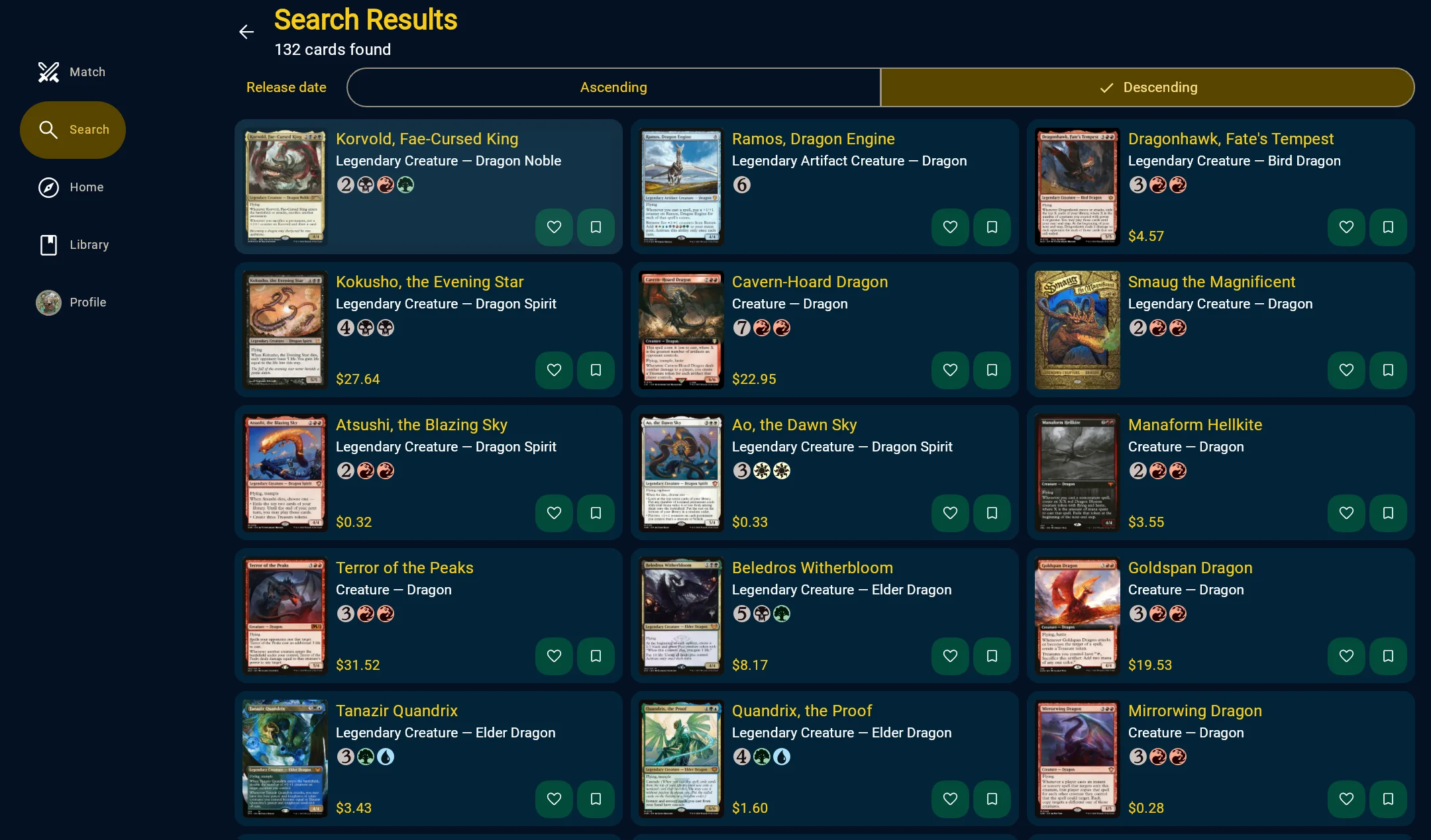 Search results