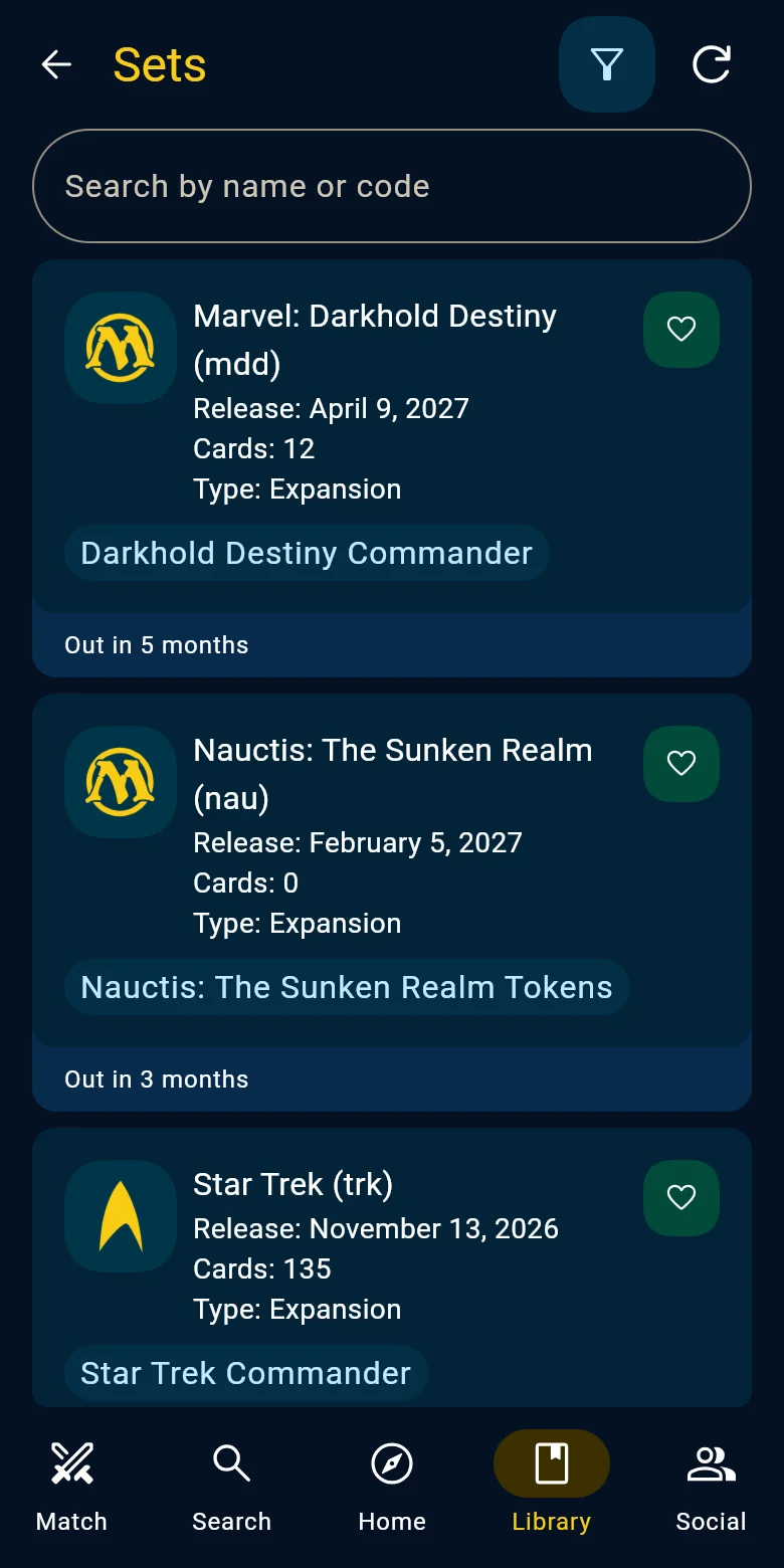 Sets on a phone